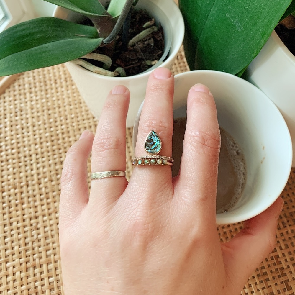 Stacked teardrop ring set - Picture 2 of 3